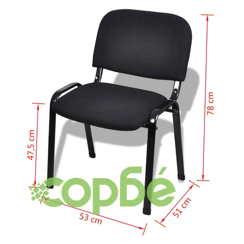 Конферентни/посетителски офис столове, 4 броя ➤ топ цена ➤ sorbe.bg