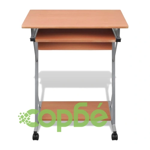 Бюро за компютър с изтеглящ плот за клавиатура, кафяво ➤ топ цена ➤ sorbe.bg