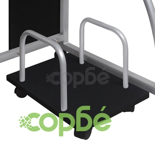 Мобилно бюро за компютър с изтеглящ плот за клавиатура, черно ➤ топ цена ➤ sorbe.bg