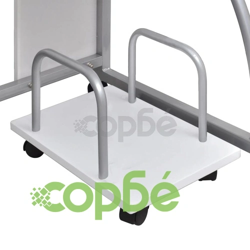 Мобилно бюро за компютър с изтеглящ плот за клавиатура, бяло ➤ топ цена ➤ sorbe.bg