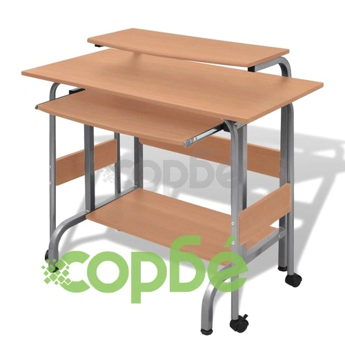 Работно бюро за компютър, регулируемо, кафяво ➤ топ цена ➤ sorbe.bg