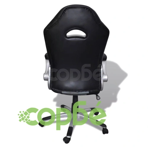 Офис стол от изкуствена кожа с модерен дизайн, сив ➤ топ цена ➤ sorbe.bg