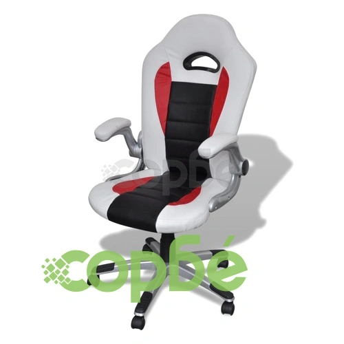 Елегантен офис стол от изкуствена кожа, цвят: бял ➤ топ цена ➤ sorbe.bg