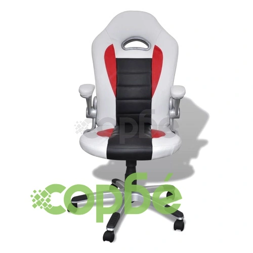 Елегантен офис стол от изкуствена кожа, цвят: бял ➤ топ цена ➤ sorbe.bg