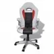 Елегантен офис стол от изкуствена кожа, цвят: бял