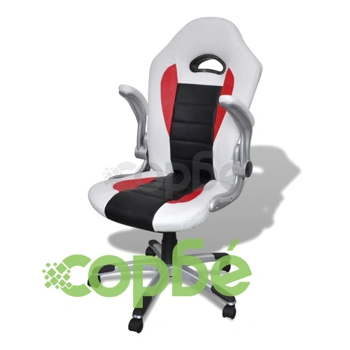 Елегантен офис стол от изкуствена кожа, цвят: бял ➤ топ цена ➤ sorbe.bg