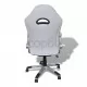 Елегантен офис стол от изкуствена кожа, цвят: бял