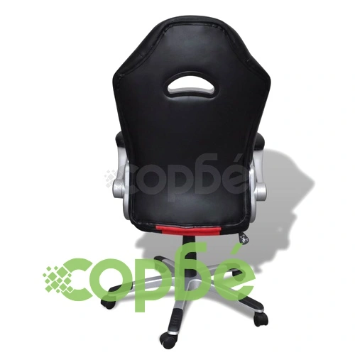 Офис стол от изкуствена кожа с модерен дизайн, червен ➤ топ цена ➤ sorbe.bg