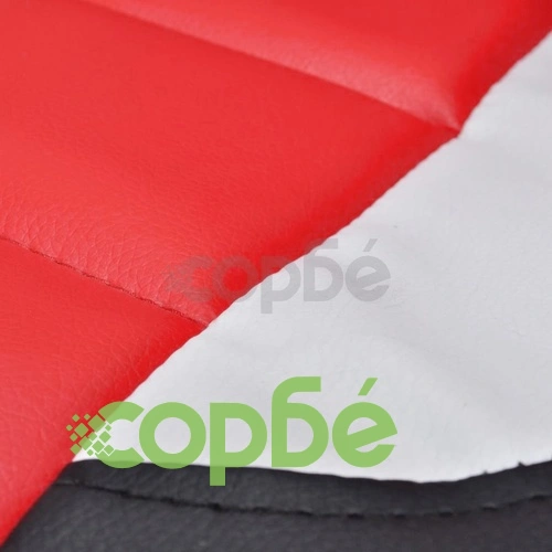 Офис стол от изкуствена кожа с модерен дизайн, червен ➤ топ цена ➤ sorbe.bg