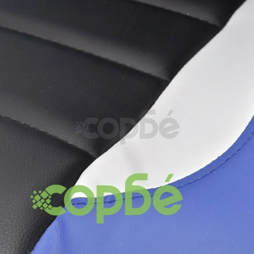 Елегантен офис стол от изкуствена кожа, цвят: син ➤ топ цена ➤ sorbe.bg