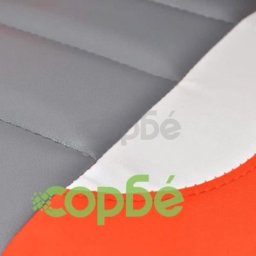 Елегантен офис стол от изкуствена кожа, цвят: оранжев ➤ топ цена ➤ sorbe.bg