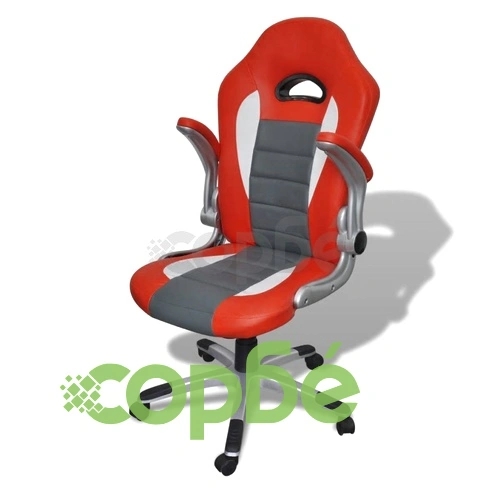 Елегантен офис стол от изкуствена кожа, цвят: оранжев ➤ топ цена ➤ sorbe.bg