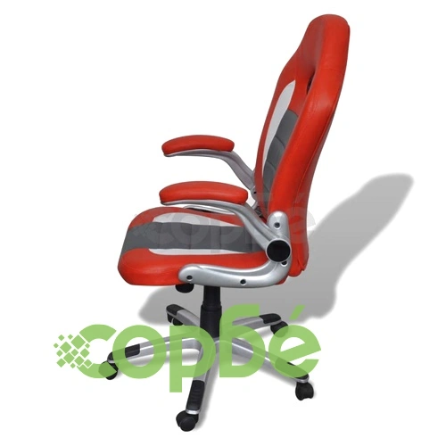 Елегантен офис стол от изкуствена кожа, цвят: оранжев ➤ топ цена ➤ sorbe.bg