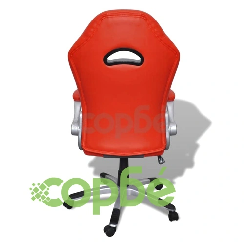 Елегантен офис стол от изкуствена кожа, цвят: оранжев ➤ топ цена ➤ sorbe.bg