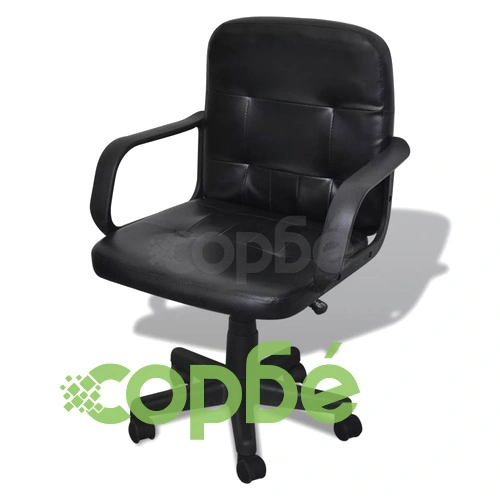 Луксозен офис стол, качествен дизайн, черен, 59x51x81-89 см ➤ топ цена ➤ sorbe.bg