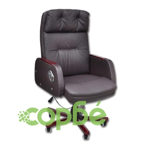 Офис стол реклайнер, изкуствена кожа, кафяв ➤ топ цена ➤ sorbe.bg