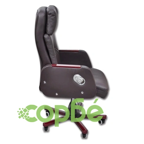 Офис стол реклайнер, изкуствена кожа, кафяв ➤ топ цена ➤ sorbe.bg