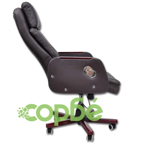 Офис стол реклайнер, изкуствена кожа, кафяв ➤ топ цена ➤ sorbe.bg