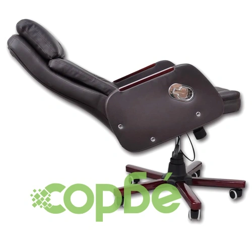 Офис стол реклайнер, изкуствена кожа, кафяв ➤ топ цена ➤ sorbe.bg