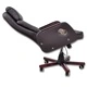 Офис стол реклайнер, изкуствена кожа, кафяв