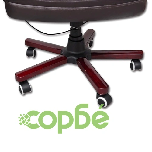 Офис стол реклайнер, изкуствена кожа, кафяв ➤ топ цена ➤ sorbe.bg