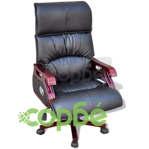 Висококачествен кожен стол с 9 функции за масаж, регулируем, черен ➤ топ цена ➤ sorbe.bg