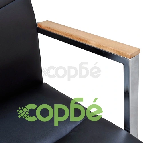 Офис стол от изкуствена кожа, регулируем, въртящ се, черен ➤ топ цена ➤ sorbe.bg