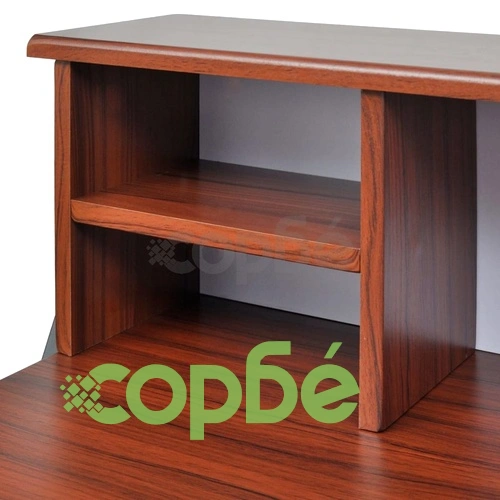 Кафяво работно бюро за компютър с 2 чекмеджета  ➤ топ цена ➤ sorbe.bg