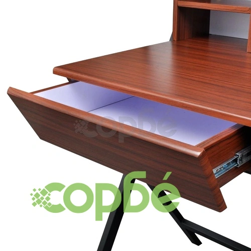 Кафяво работно бюро за компютър с 2 чекмеджета  ➤ топ цена ➤ sorbe.bg