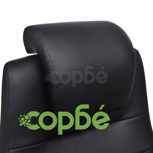 Черен въртящ се стол от изкуствена кожа, регулируем ➤ топ цена ➤ sorbe.bg