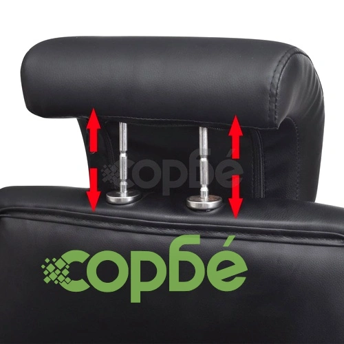 Черен въртящ се стол от изкуствена кожа, регулируем ➤ топ цена ➤ sorbe.bg