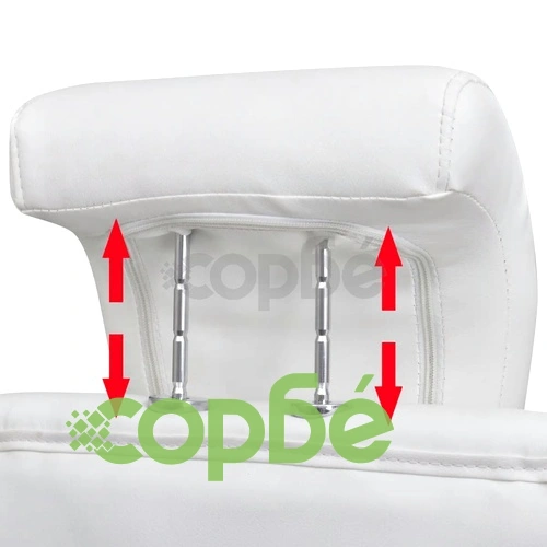 Бял въртящ се стол от изкуствена кожа, регулируем ➤ топ цена ➤ sorbe.bg