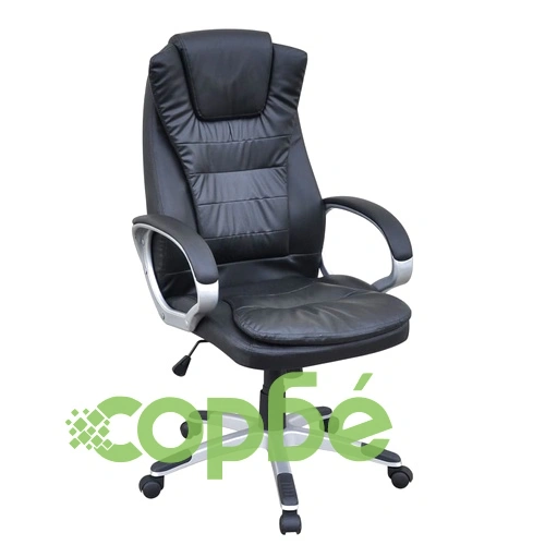 Офис стол от изкуствена кожа, черен ➤ топ цена ➤ sorbe.bg