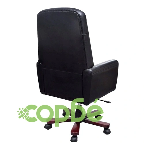 Офис стол Честърфийлд, черен, изкуствена кожа  ➤ топ цена ➤ sorbe.bg