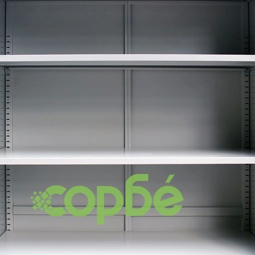 Офис шкаф с 2 врати, сив, 180 см, стомана ➤ топ цена ➤ sorbe.bg
