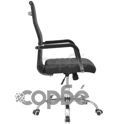 vidalXL офис стол от изкуствена кожа 55 х 63 см, черен цвят ➤ топ цена ➤ sorbe.bg