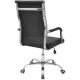 vidalXL офис стол от изкуствена кожа 55 х 63 см, черен цвят
