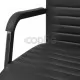 vidalXL офис стол от изкуствена кожа 55 х 63 см, черен цвят