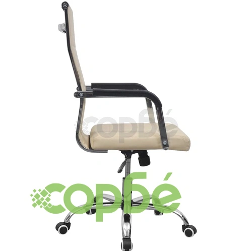 vidalXL офис стол, изкуствена кожа, 55 x 63 см, кремав ➤ топ цена ➤ sorbe.bg