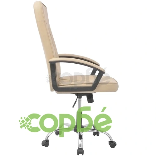 Офис стол, изкуствена кожа, 67 х 70 см, кремав ➤ топ цена ➤ sorbe.bg