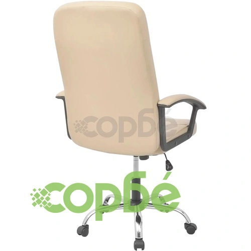 Офис стол, изкуствена кожа, 67 х 70 см, кремав ➤ топ цена ➤ sorbe.bg