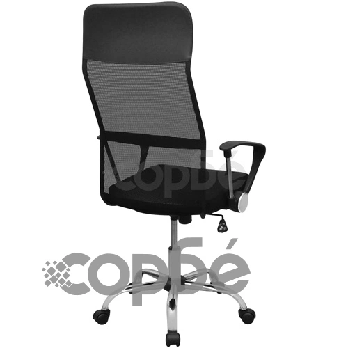 vidalXL офис стол от полу PU 61,5 х 60 см, черен цвят ➤ топ цена ➤ sorbe.bg