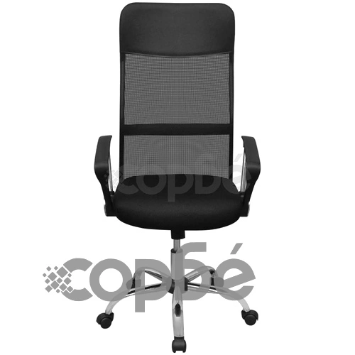 vidalXL офис стол от полу PU 61,5 х 60 см, черен цвят ➤ топ цена ➤ sorbe.bg