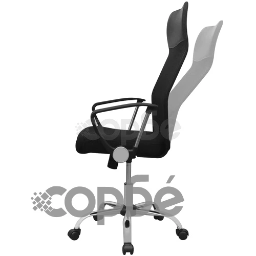 vidalXL офис стол от полу PU 61,5 х 60 см, черен цвят ➤ топ цена ➤ sorbe.bg