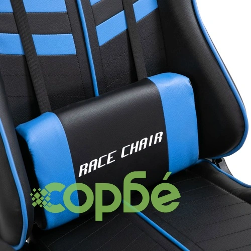 Геймърски стол, синьо, изкуствена кожа ➤ топ цена ➤ sorbe.bg