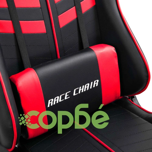 Геймърски стол, червено, изкуствена кожа ➤ топ цена ➤ sorbe.bg