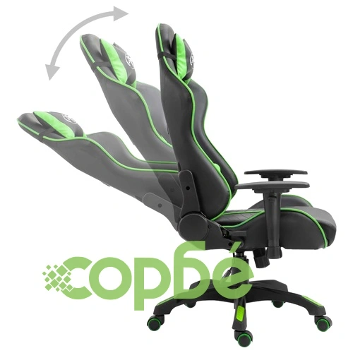 Геймърски стол, зелено, изкуствена кожа ➤ топ цена ➤ sorbe.bg