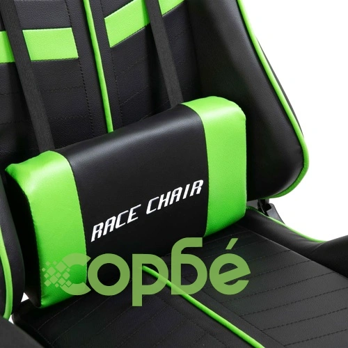 Геймърски стол, зелено, изкуствена кожа ➤ топ цена ➤ sorbe.bg