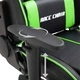 Геймърски стол, зелено, изкуствена кожа