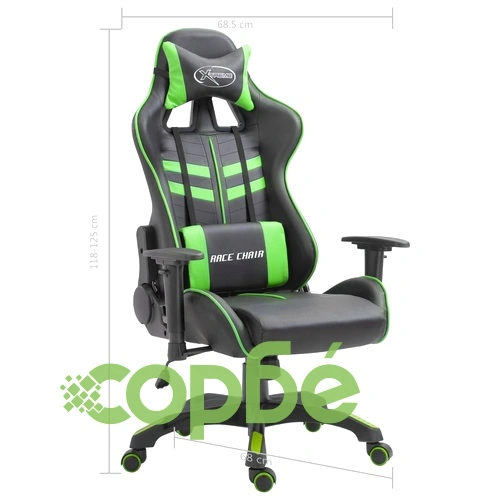 Геймърски стол, зелено, изкуствена кожа ➤ топ цена ➤ sorbe.bg